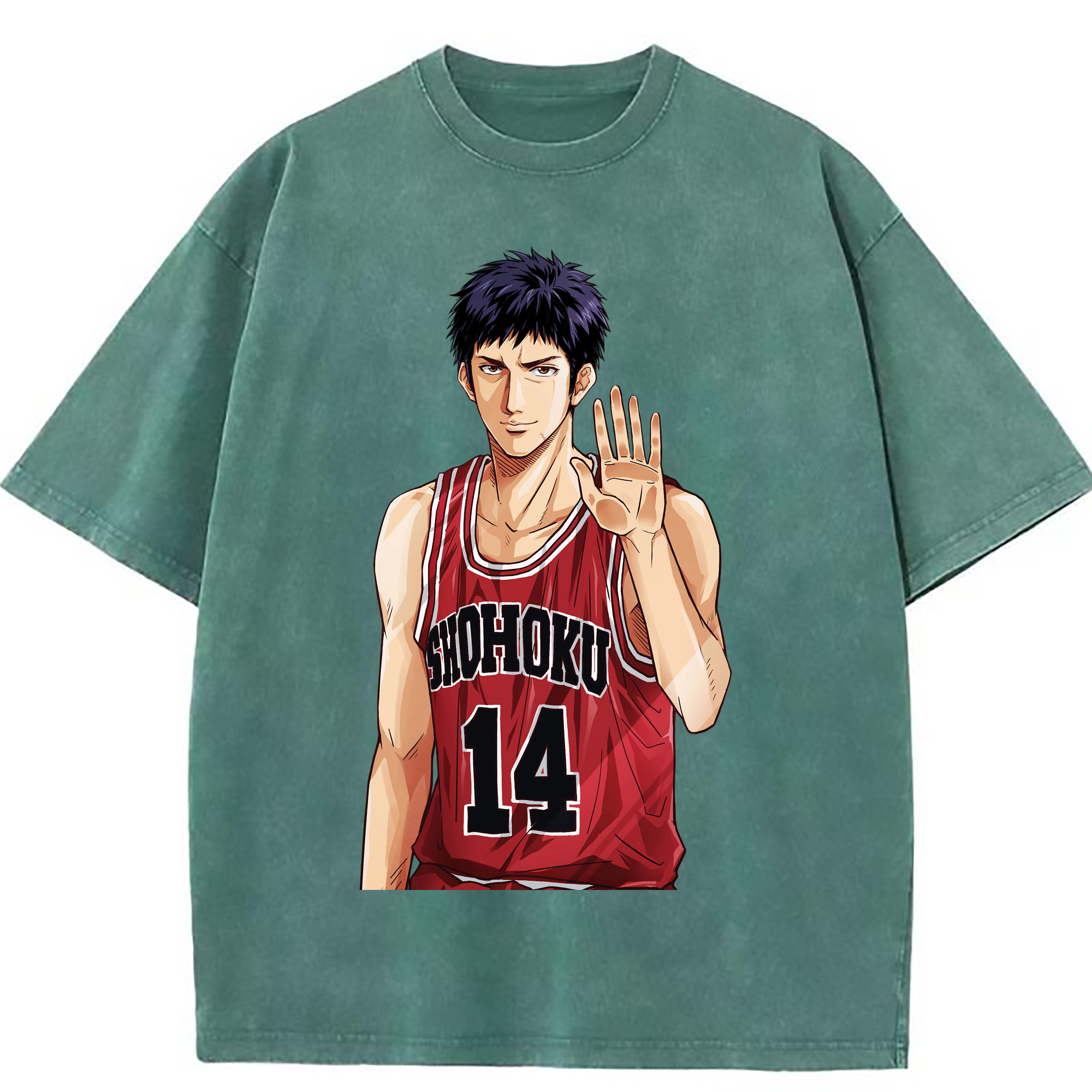 （画像用） SLAM DUNK／スラムダンク 綿100% ヴィンテージ風 半袖Tシャツ（フロントプリント）